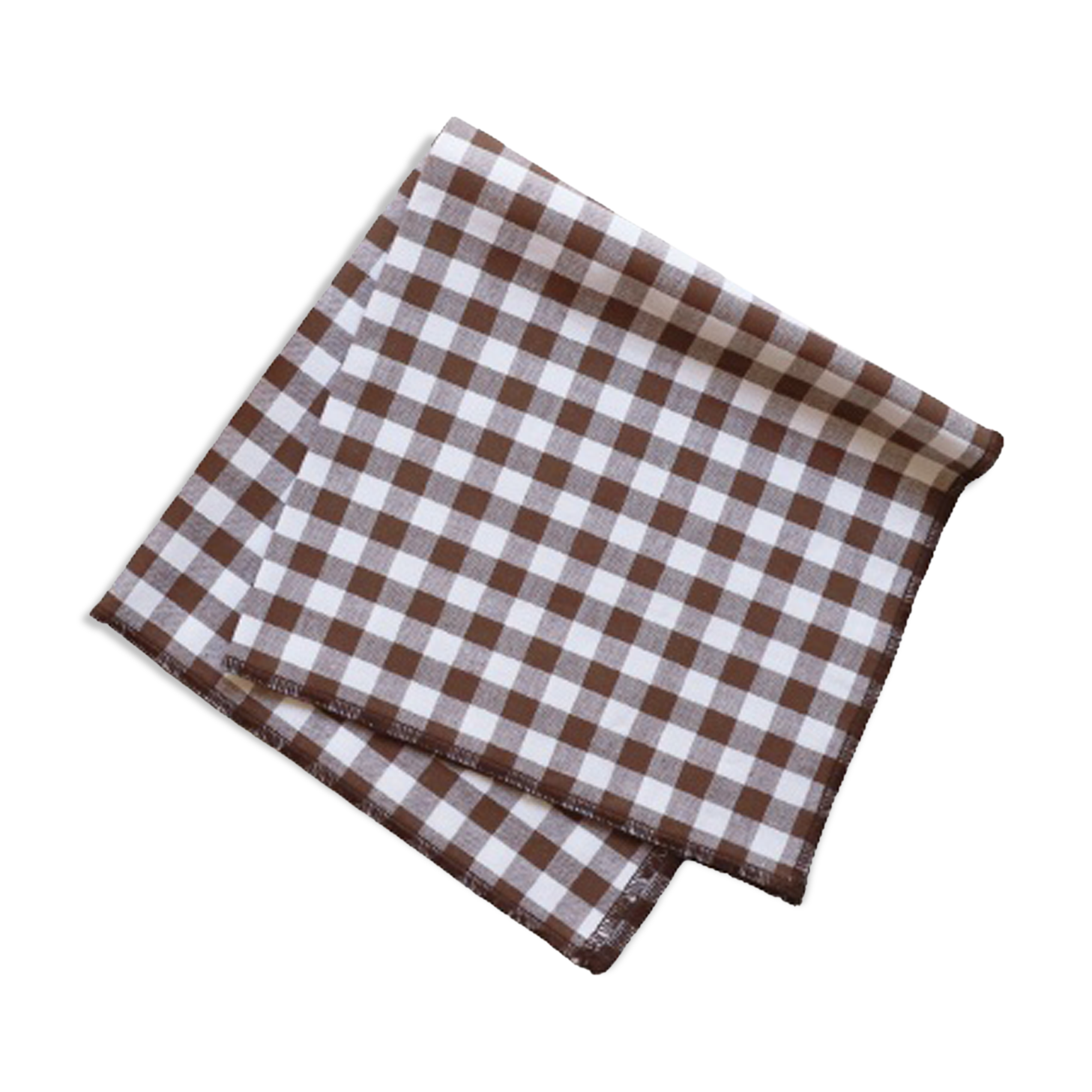 MONOPRIX - Serviette marron vichy