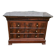 Flamed Mahogany Commode with Veined Black Marble Top