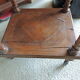 Ancien chevet table de nuit plate de marbre
