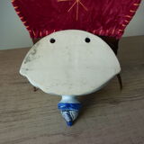Old earthenware soap holder old Rouen hand-painted décor