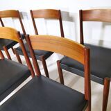 Set of 6 Danish Teak Dining Chairs by Frem Røjle, 1971