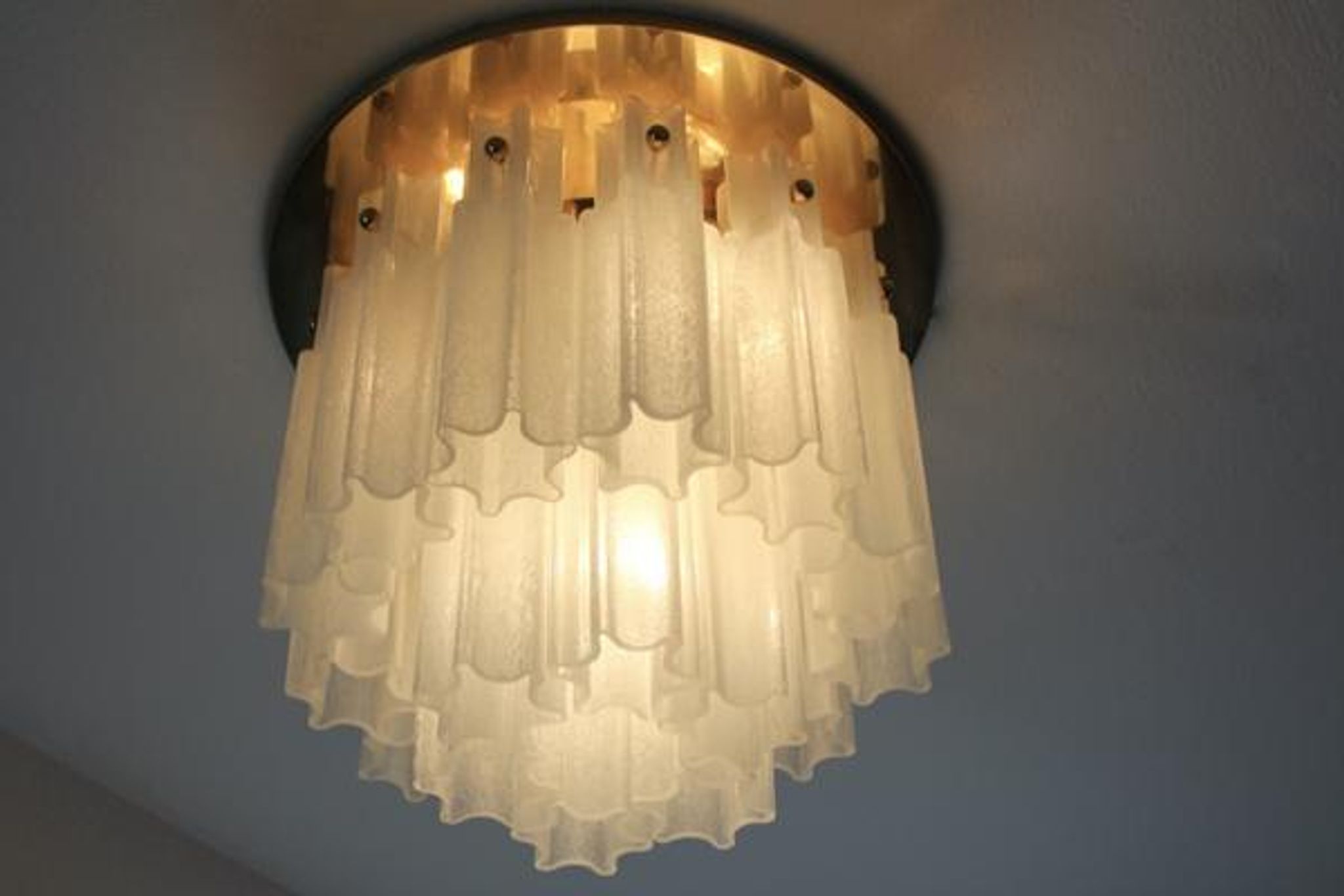 Star recessed plastered plastered in brass and frosted glass Glash-tte Limburg
