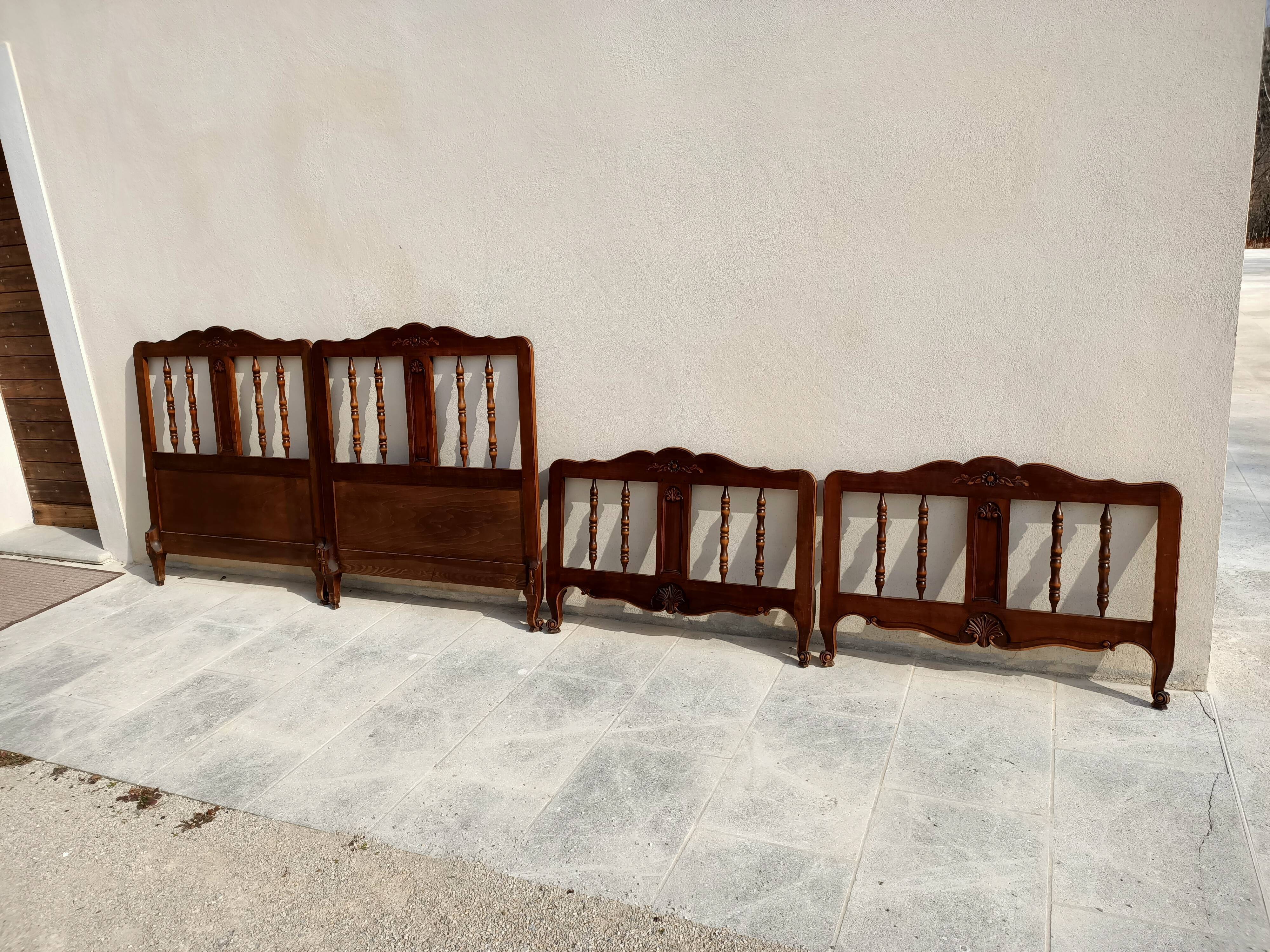 Pair of Provencal wooden bed year 40 from Dervieux