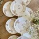 Lot de 10 assiettes à dessert vintage en porcelaine