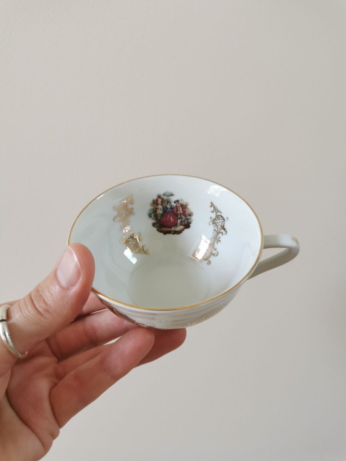 Duo of vintage porcelain cups