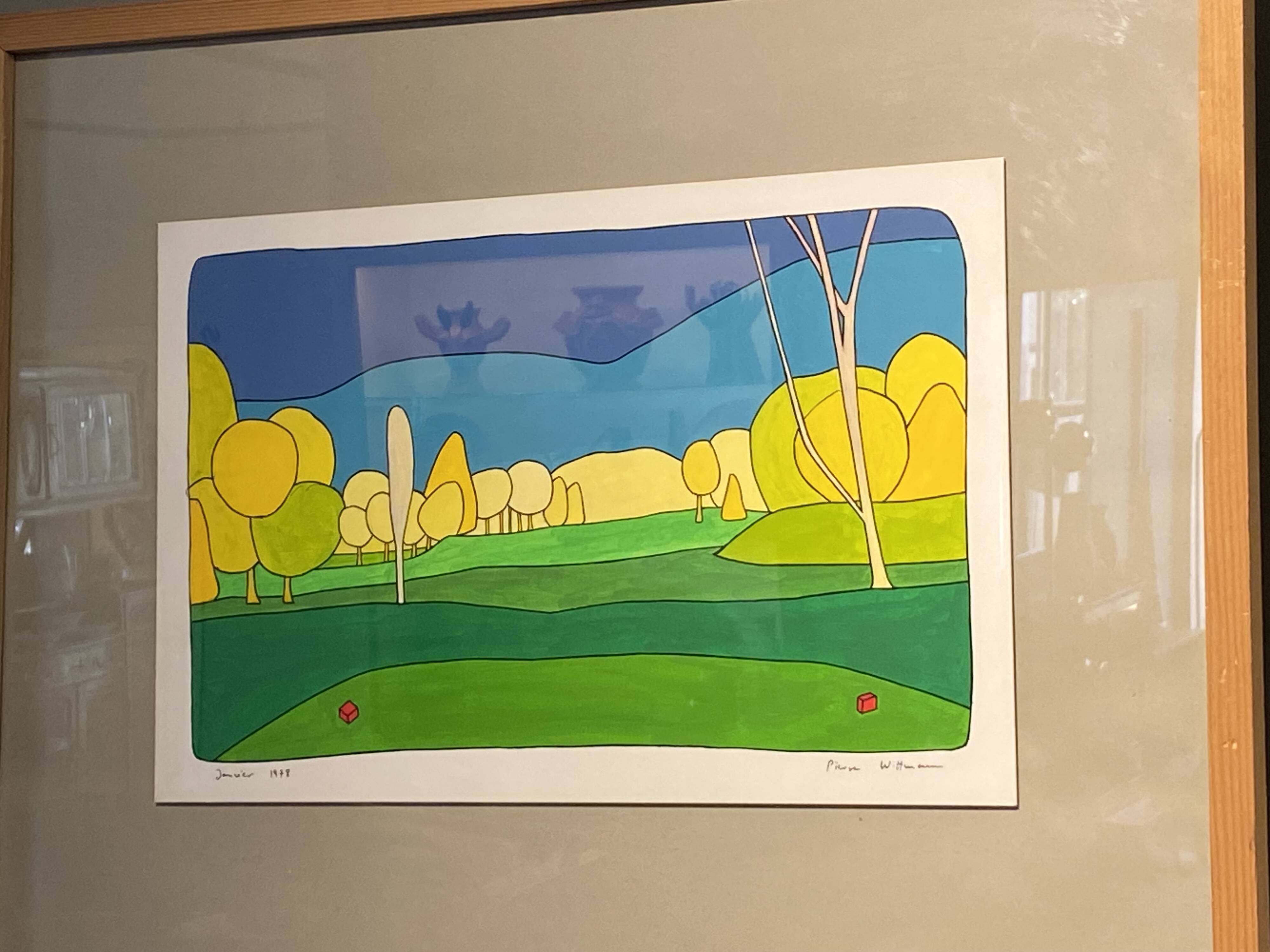 Yellow Tree Painting Pierre Wittmann