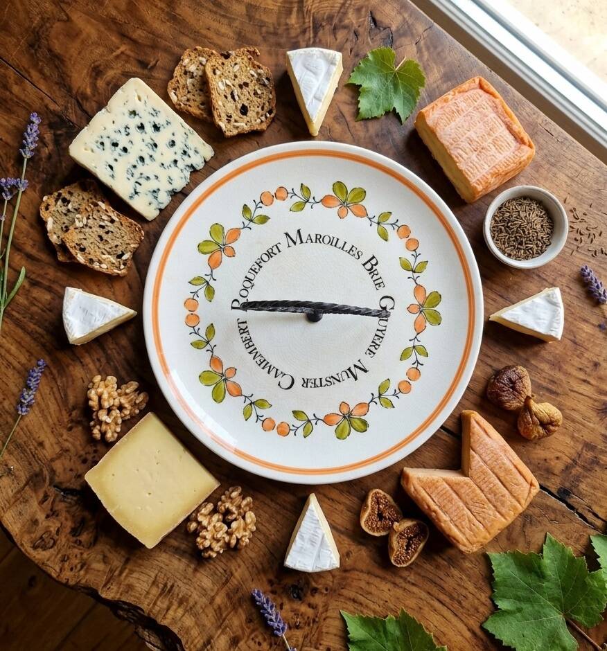 Vintage Cheese Plate Gien France Handmade decor My Kitchen