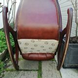 Rocking leather Chesterfield