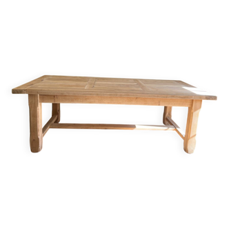 Large farmhouse table in solid oak – 230 cm