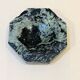Vintage green and black marble octagonal pocket emptier antique mid-century ashtray