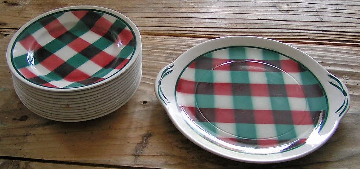 Plates & dessert dish Basque décor