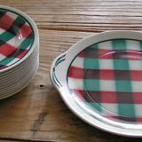 Plates & dessert dish Basque décor