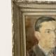 Portrait of a man in pastel under glass, signed, early 20th century.