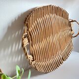 Vintage rattan presentation tray