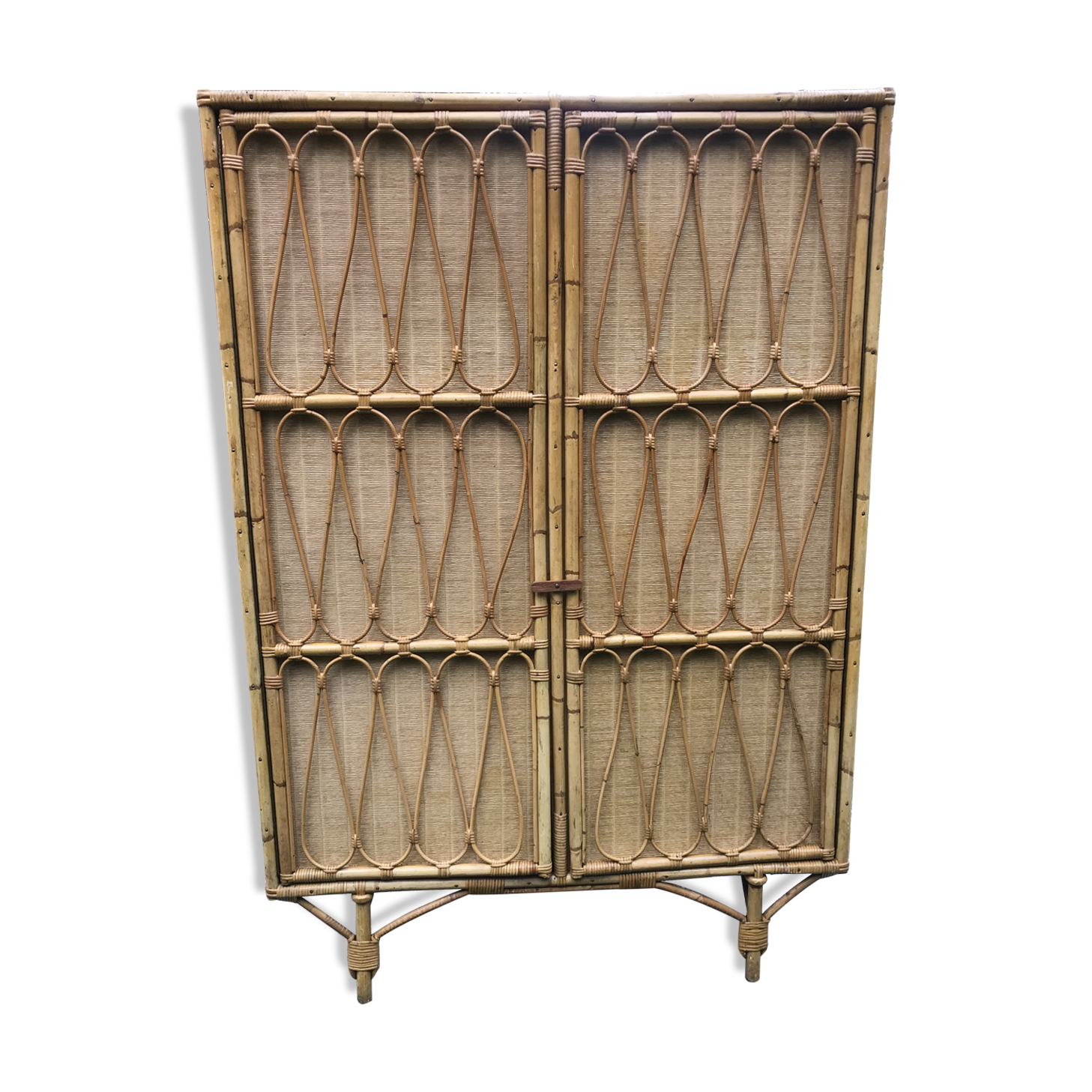 Vintage rattan cabinet