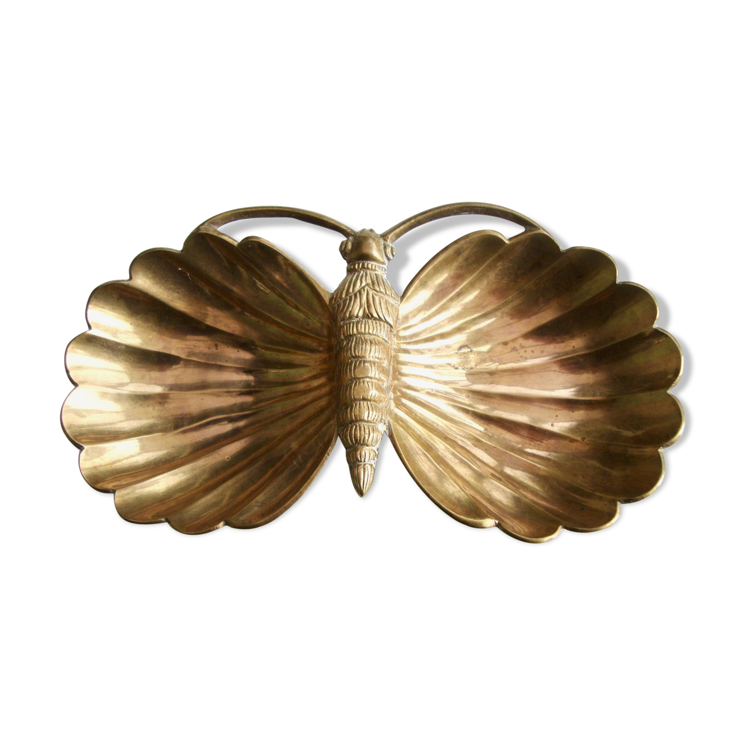 Brass butterfly trinket bowl