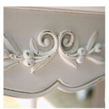 White bedside table