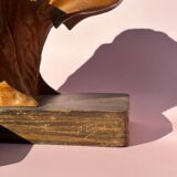 Pair of wooden bookends signed P.Belys