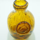 Yellow glass carafe with bubble details