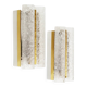 Pair of wall lamps in brass and glass by Doria Leuchten