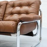 Tufted Leather Two-Seater Sofa by Johan Bertil for IKEA 1970s