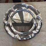 Round stainless steel serving dish