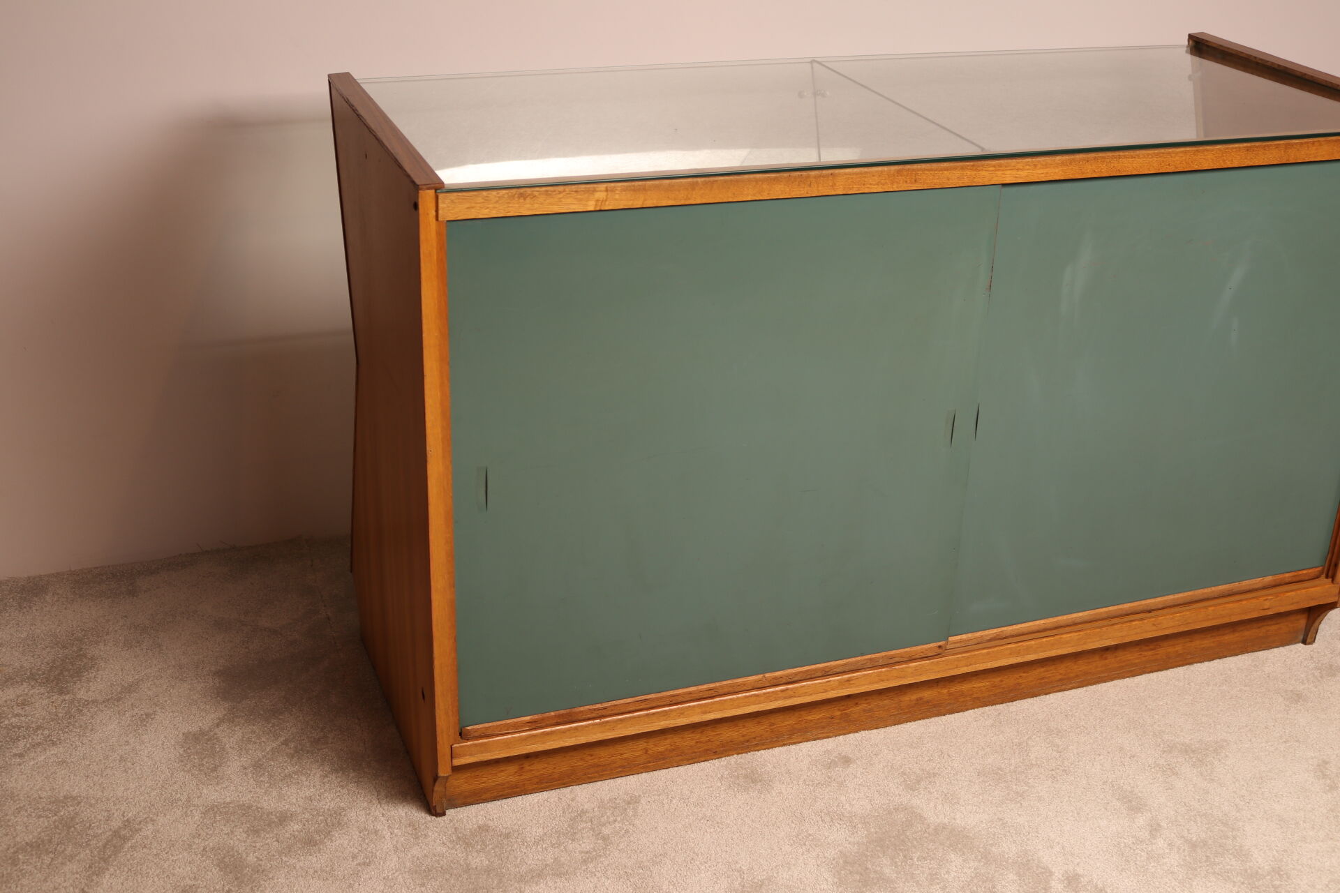 Vintage diamond shaped display cabinet - Belgium 1950's