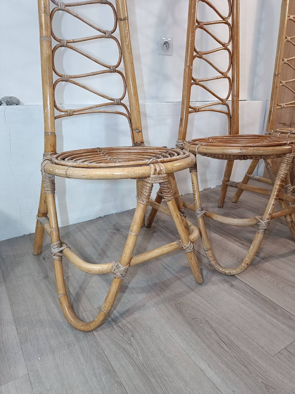 Trio de chaises par Dirk Van Sliedregt Années 1960