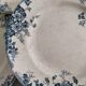 Flat plates (4) in earthenware from Saint Amand and Hamage, Terre de fer, Marie Louise model, c