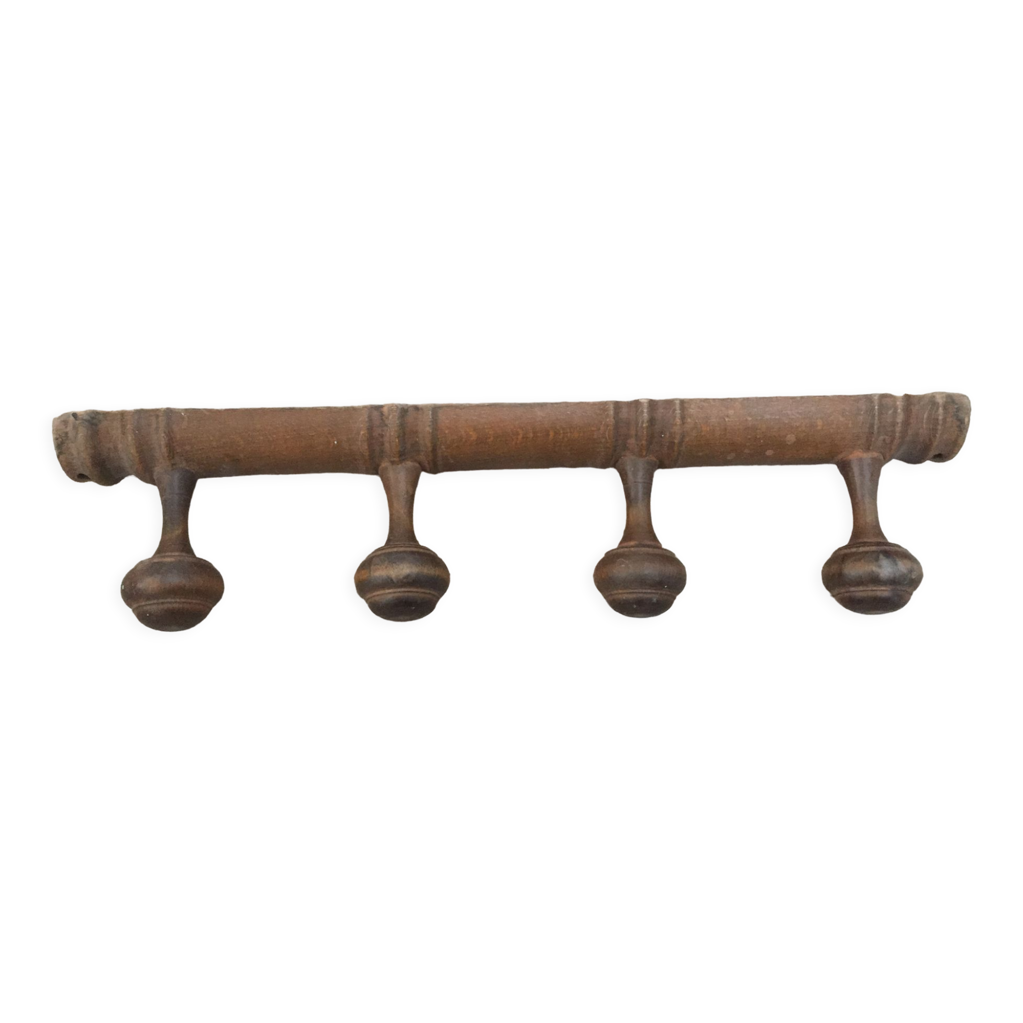 Wooden wall coat rack