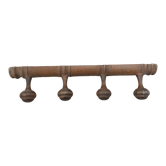 Wooden wall coat rack