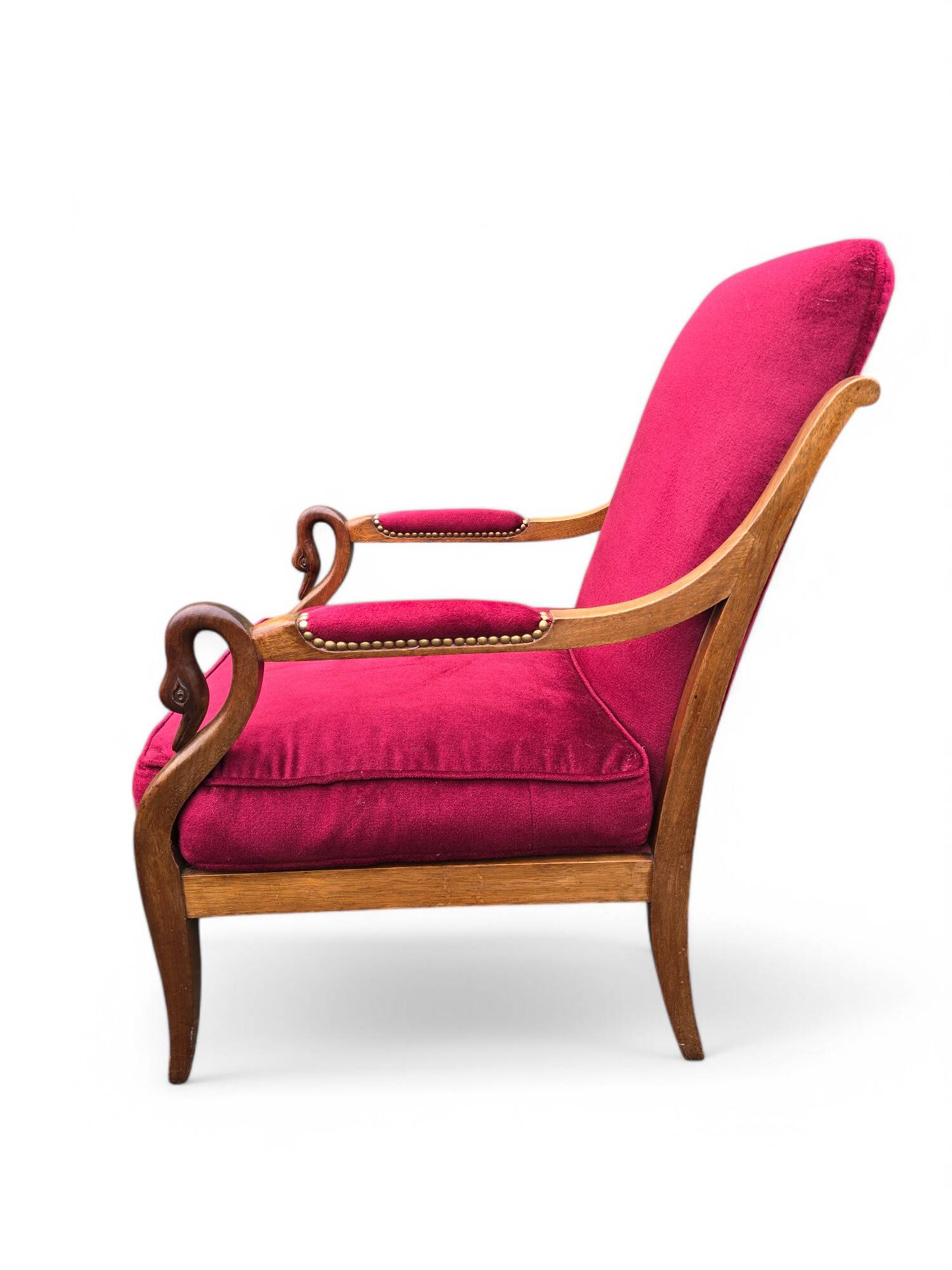 Paire de fauteuils anciens accoudoirs têtes de cygnes