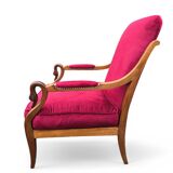 Paire de fauteuils anciens accoudoirs têtes de cygnes