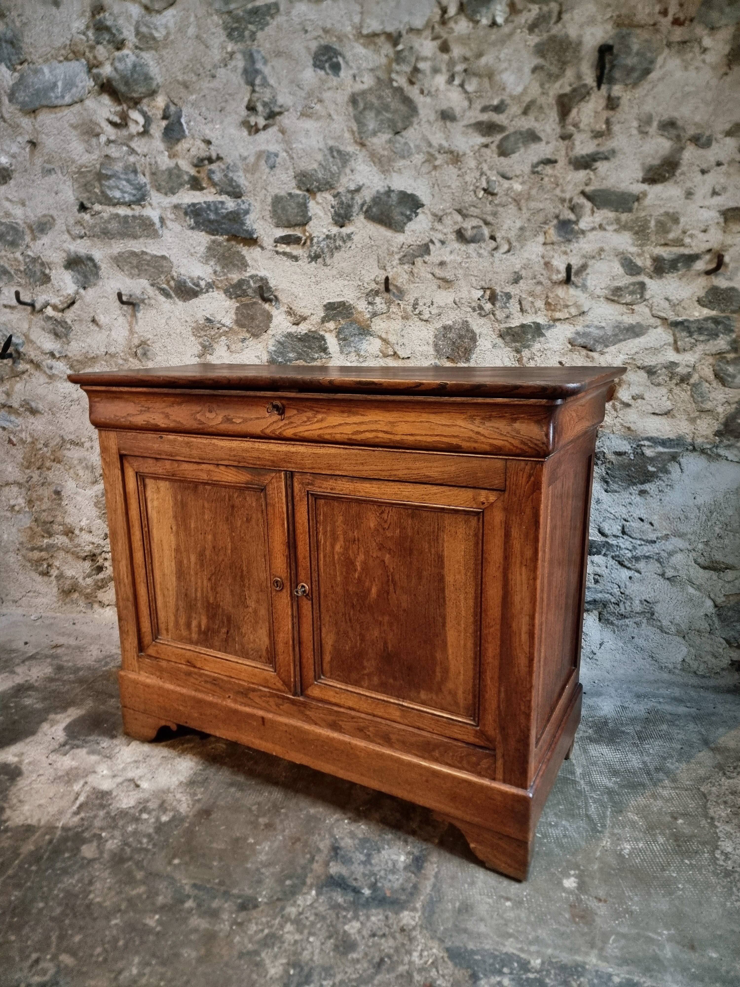 Antique French oak sideboard – 19th century
