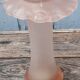 Mushroom-shaped vase in pink blown glass