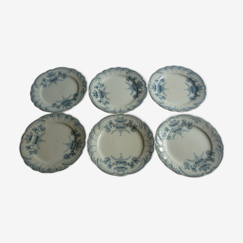 6 assiettes plate St Amand modele Regence