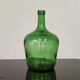 Dame Jeanne vintage emerald green glass demijohn 25cm