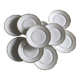 Set of 10 porcelain flat plates