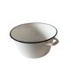 Large vintage basin in white enameled sheet metal