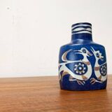 Danish mid-century porcelain vase from the Baca line with bird motif by Nils Thorsson for Aluminia Royal Copenhagen, 1960s.