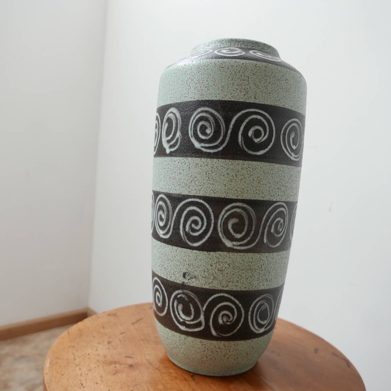 West German Green Ceramic Mid-Century Vase