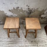 Pair of beech stools