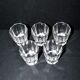 Baccarat lot de 5 verres à liqueur art déco en cristal taillé à pans coupés pour cave à liqueur