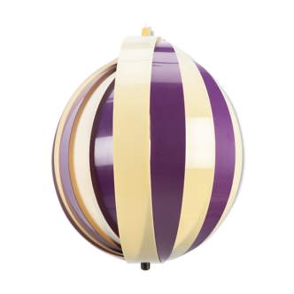 Suspension lune blanche violette