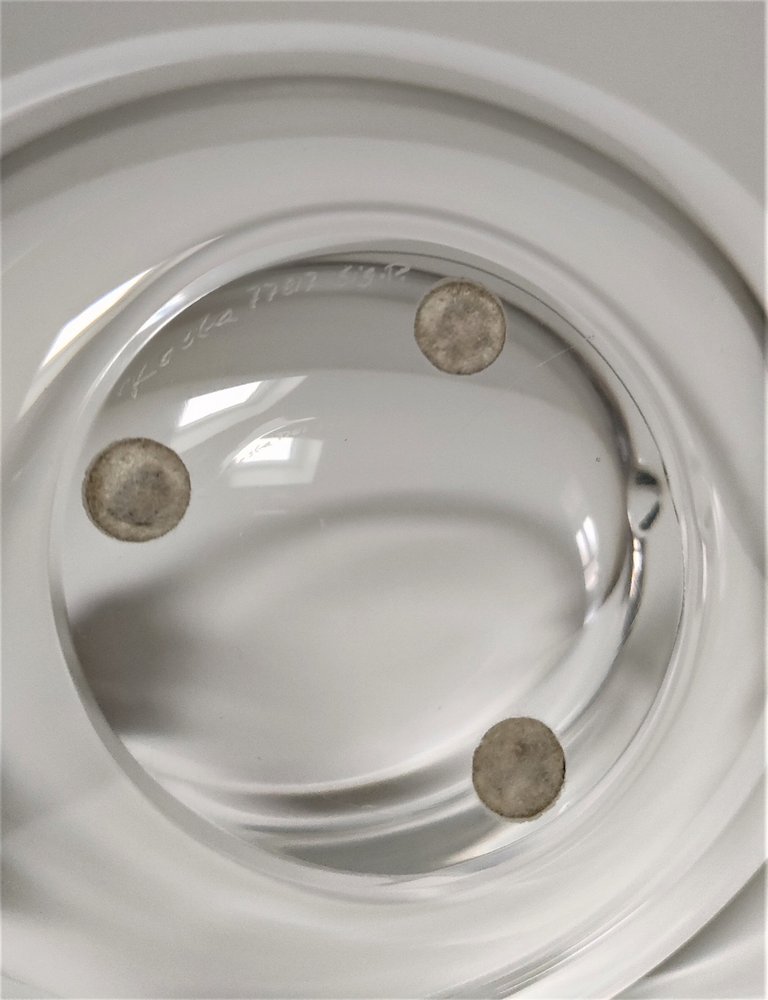 Design art glass ashtray by Kosta