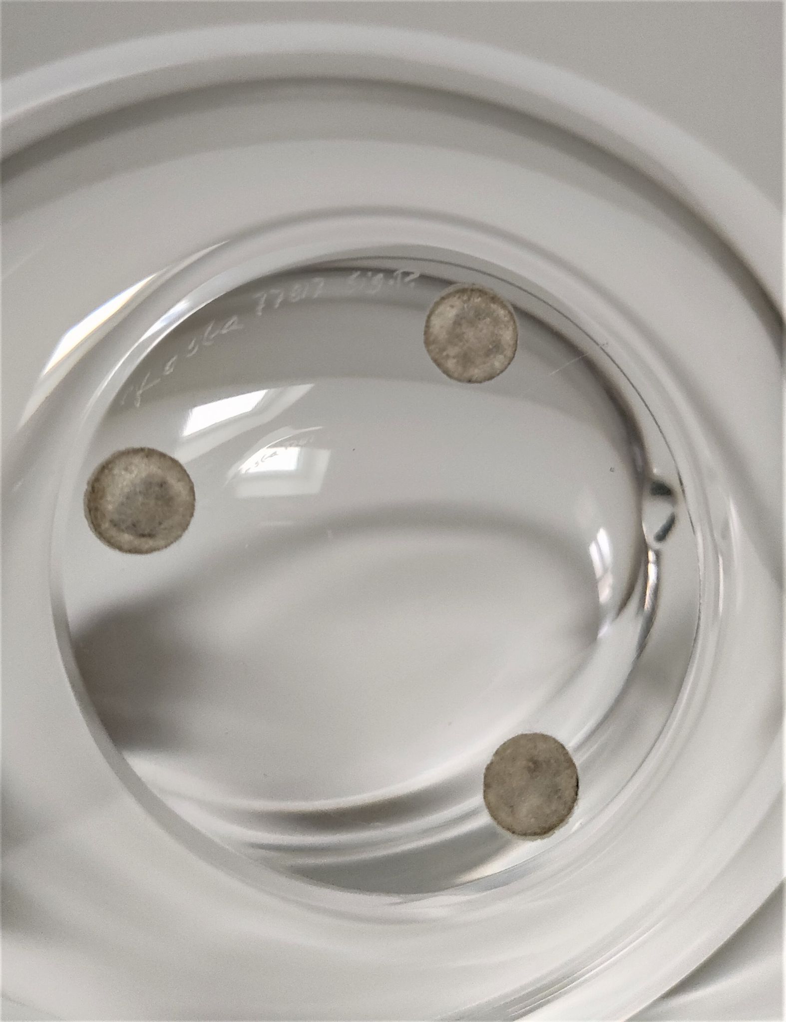 Design art glass ashtray by Kosta