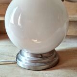 Old ceiling of 40's, white opaline globe, ceiling light