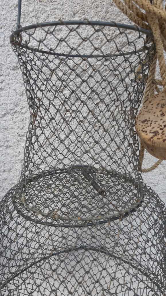 Panier de pêche goujonnière pécheur vintage