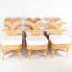 Set of 6 rattan chairs "palm tree"