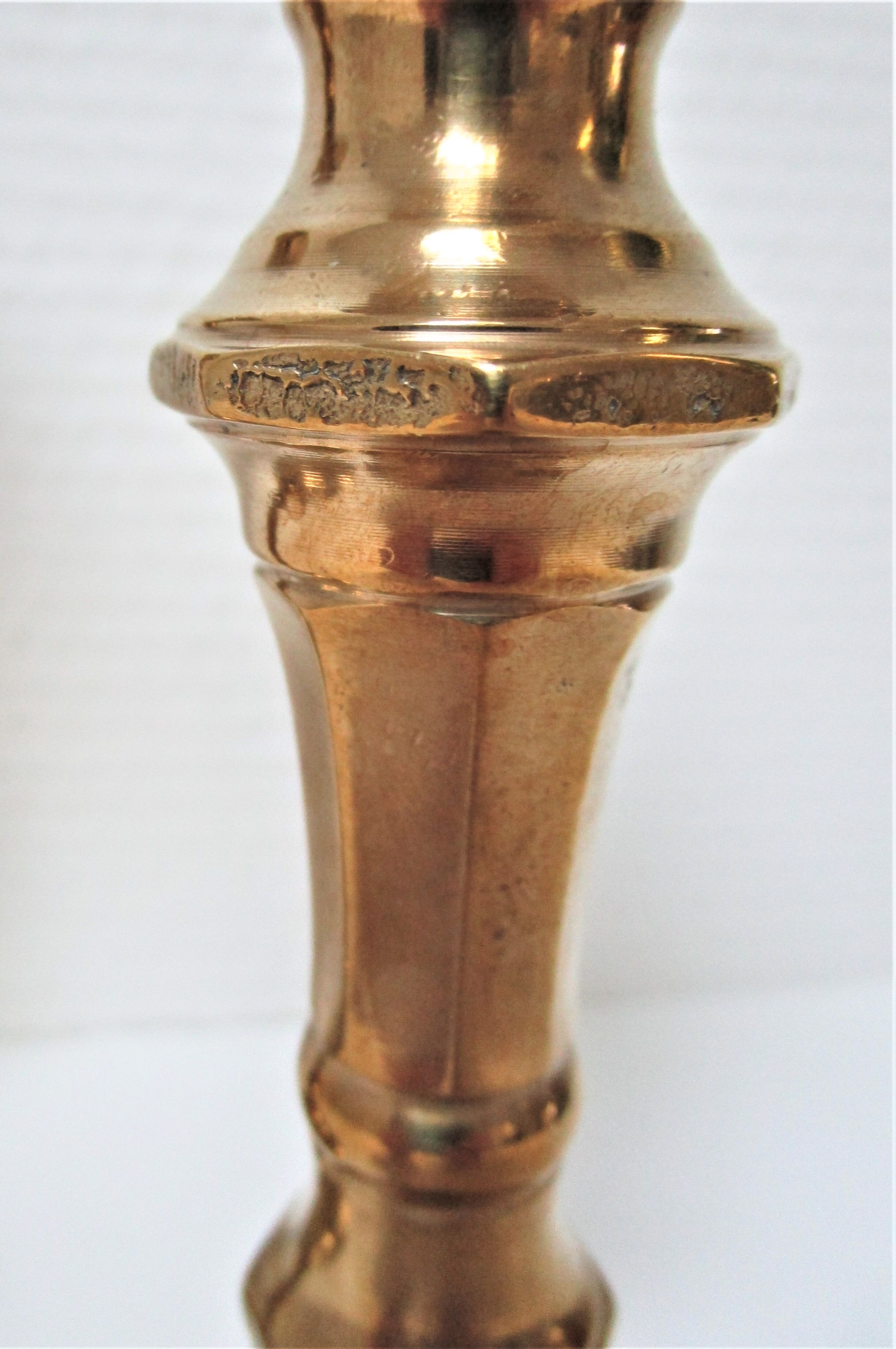 Pair of vintage brass candlesticks